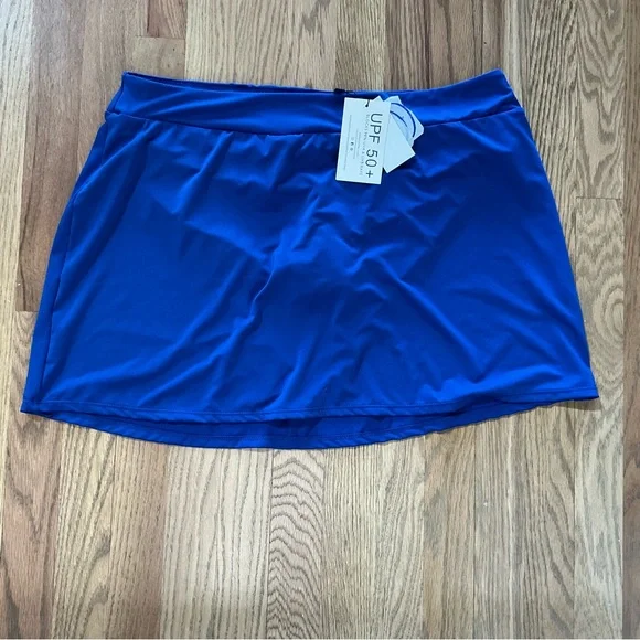 Cabana Life NWT Blue Palms Rashguard and swim skirt set Size XL - Picture 3 of 11